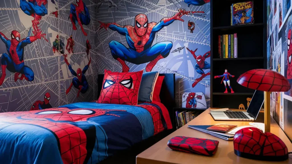 spiderman room decor