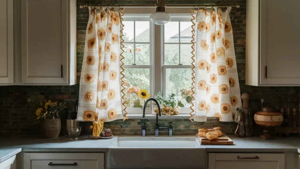 sunflower kitchen curtains