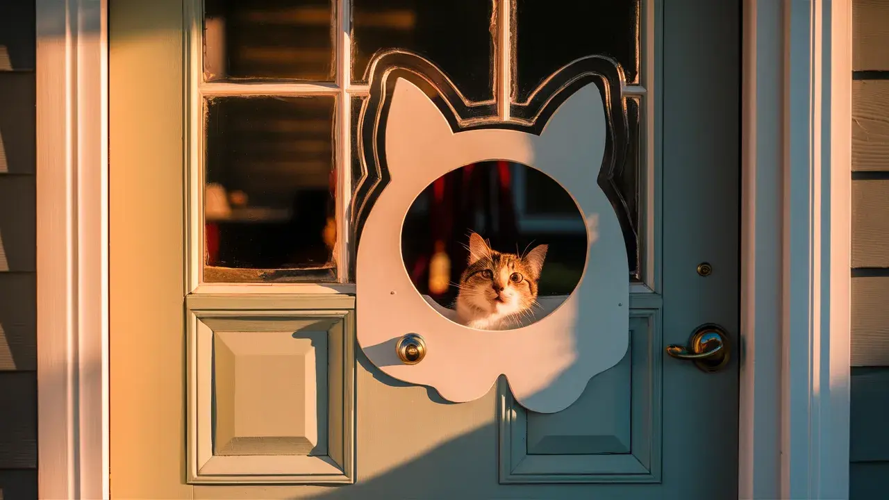 cat door window insert