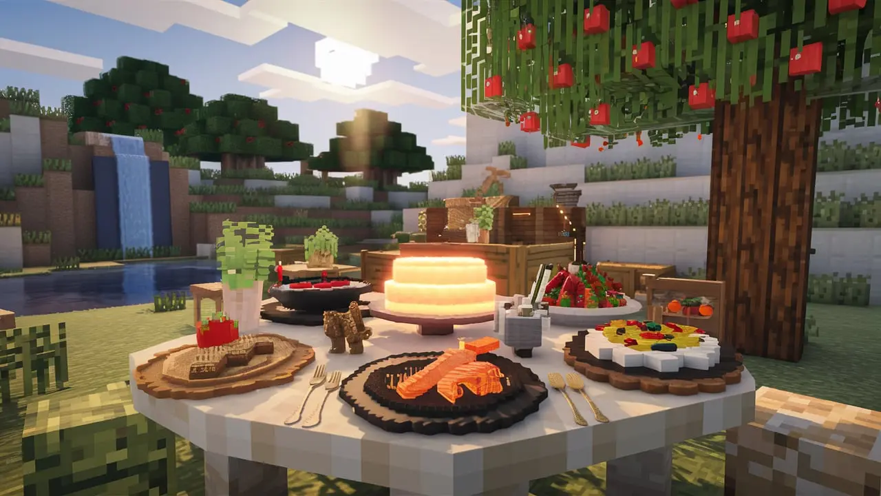 food items in uncluttered minecraft