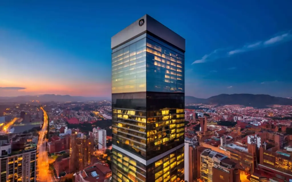 atrio tower bogota photography stock