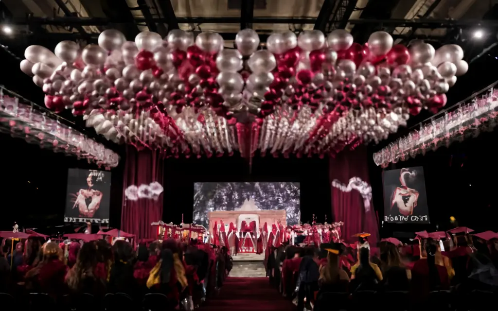 Elegant Graduation Decorations 2024 Maroon and Gray